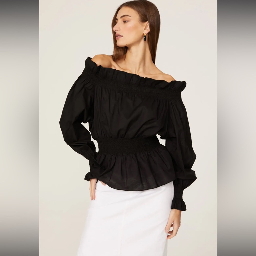 Adam Lippes Collective
Smocked Off the Shoulder Top
